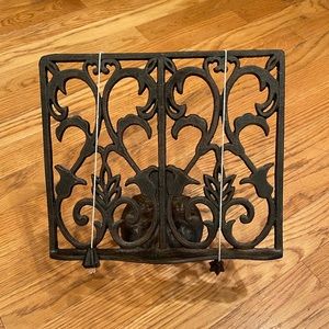 Ornate Black Cast Iron Decorative Panel
